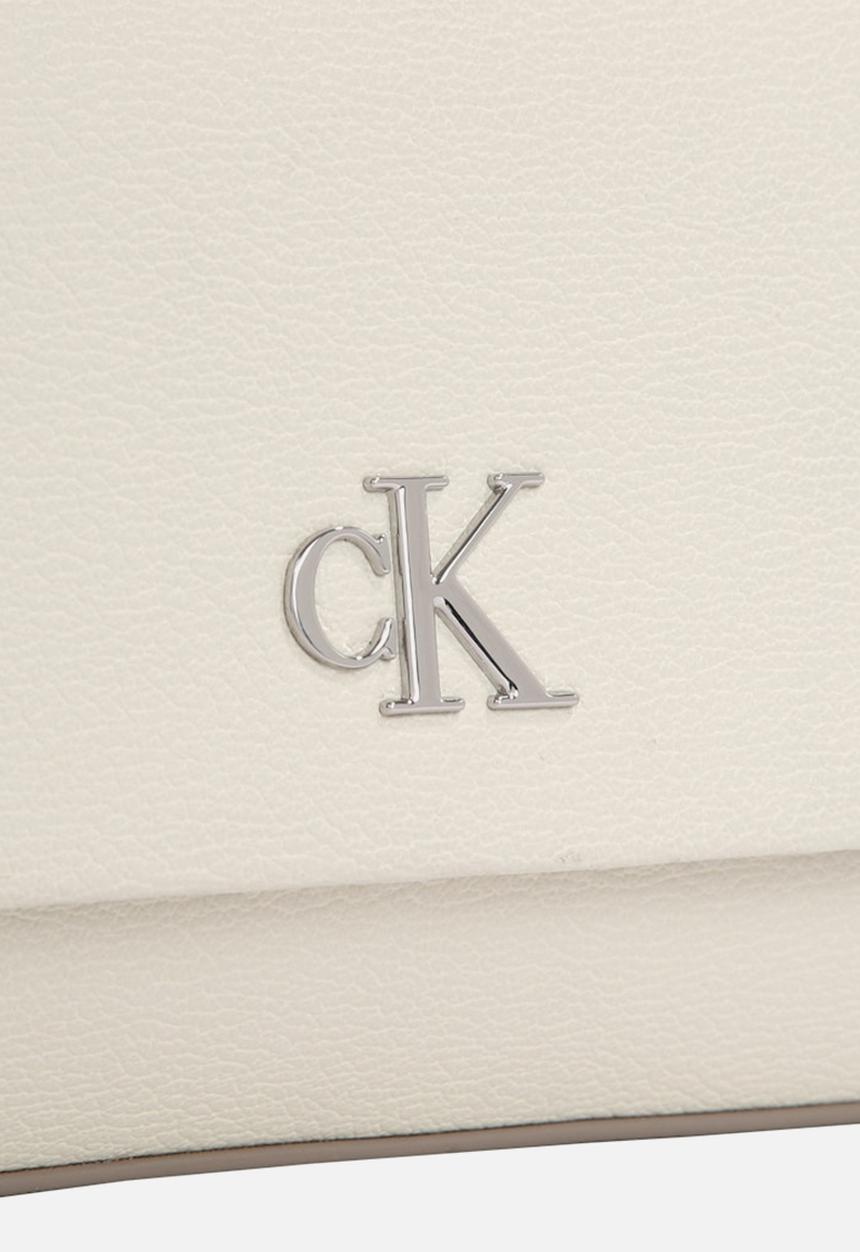 Calvin Klein - Minimal monogram shoulder pouch- silver birch