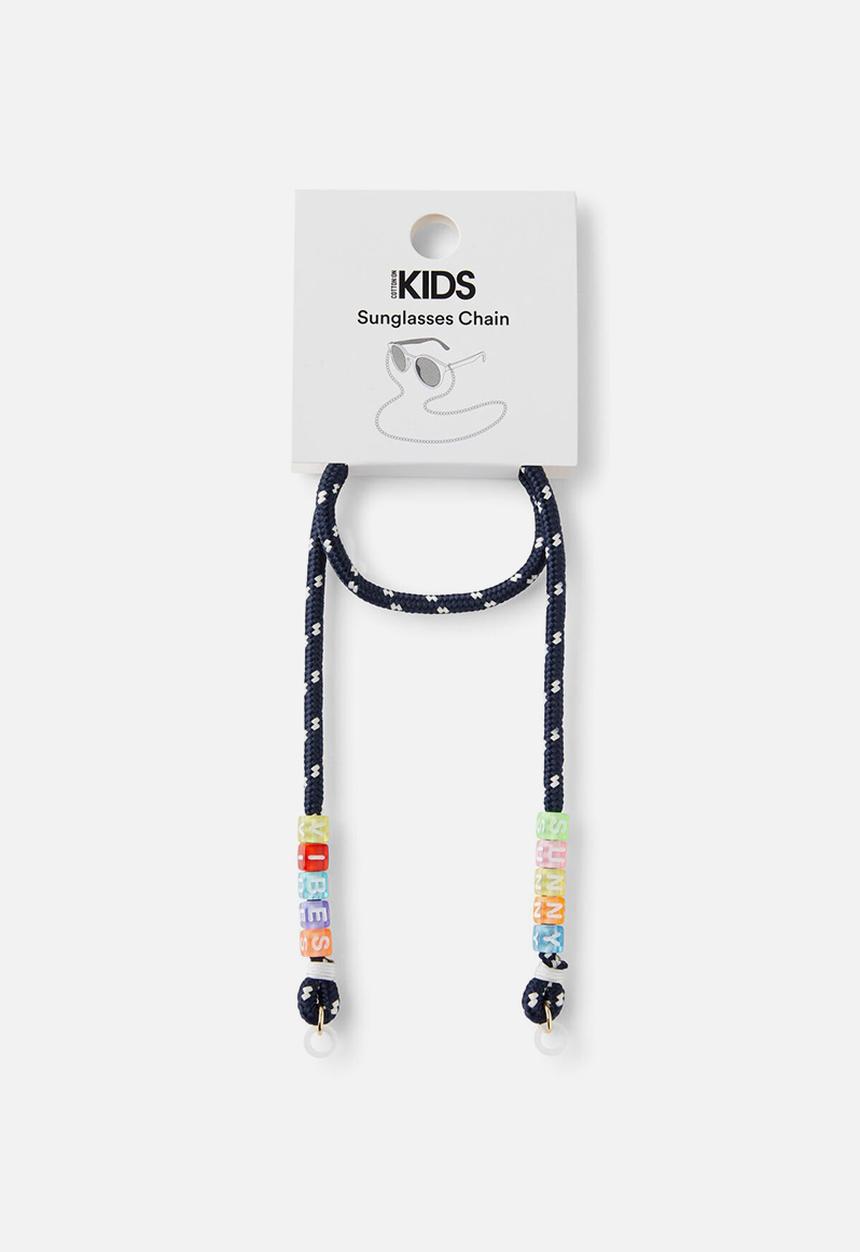 Cotton On - Kids Sunglasses Chain - Navy Rope/Sunny Vibes