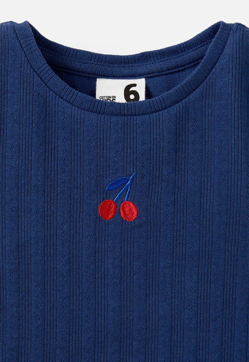 Cotton On - Raya baby tee - deep dive/cherry