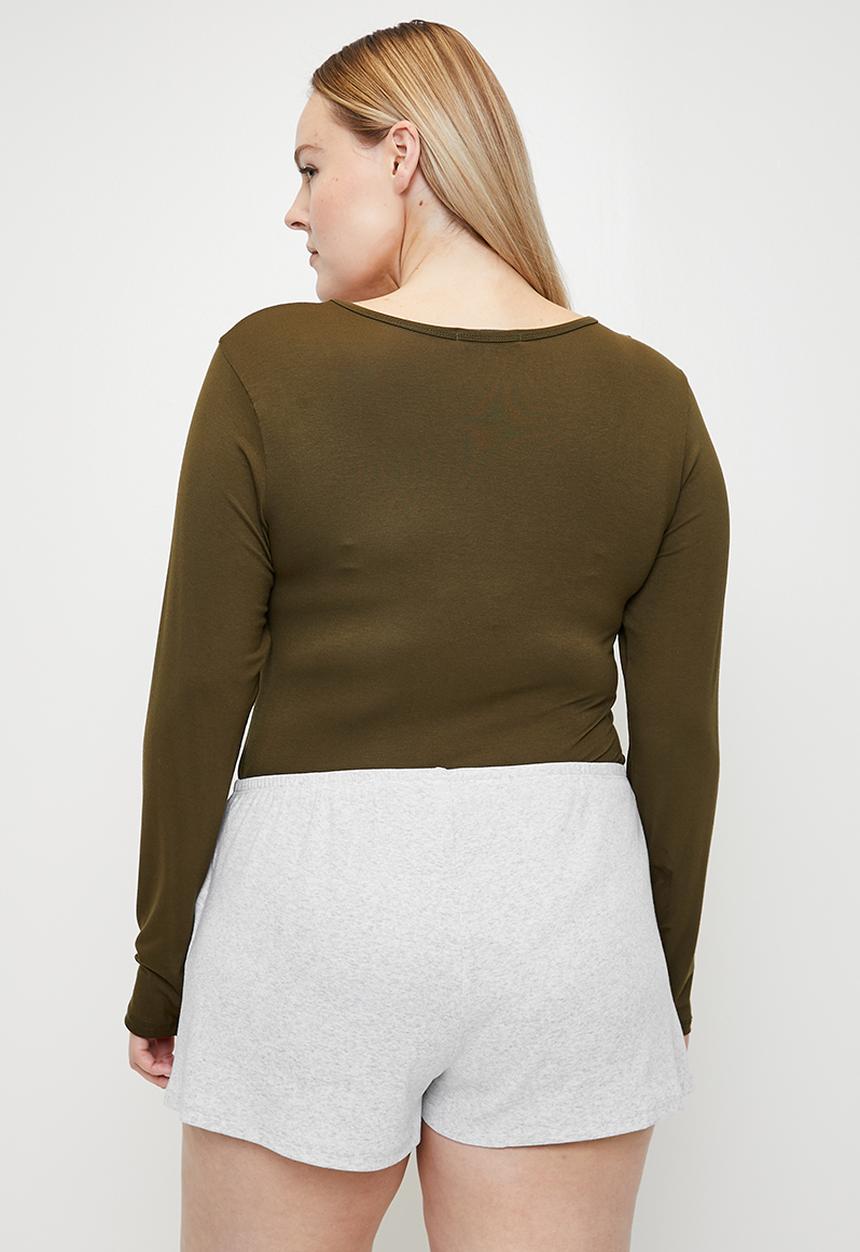 Cotton On - Plus 90 S Sleep Short - Light Grey Marle