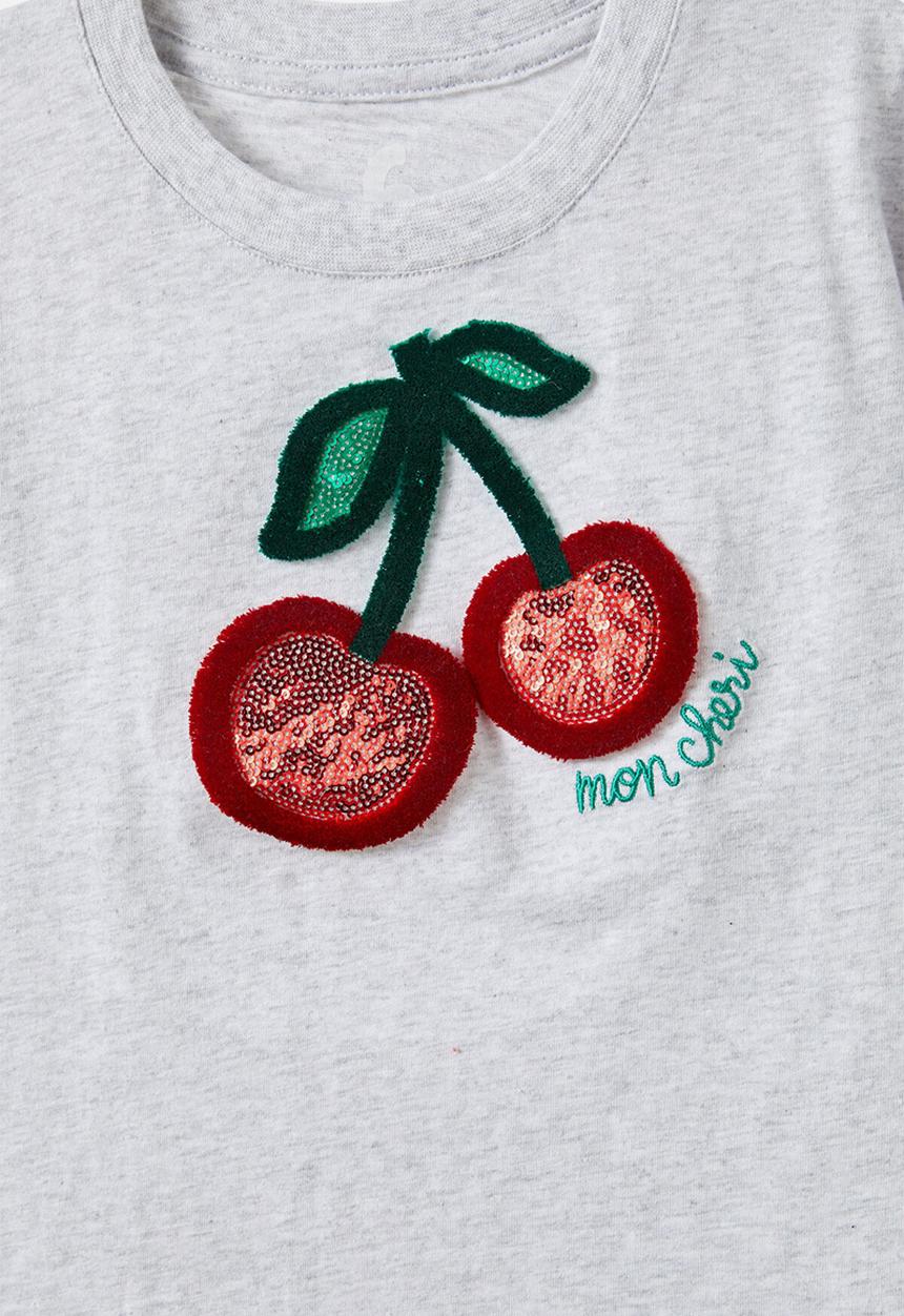 Cotton On - Livvy lux short sleeve tee - grey marle/mon cheri