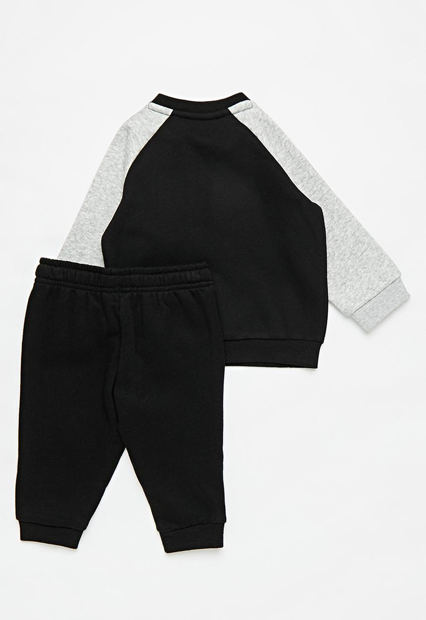PUMA - Minicats Ess Raglan Crew Set Fl Inf - Puma Black/Gold Moon