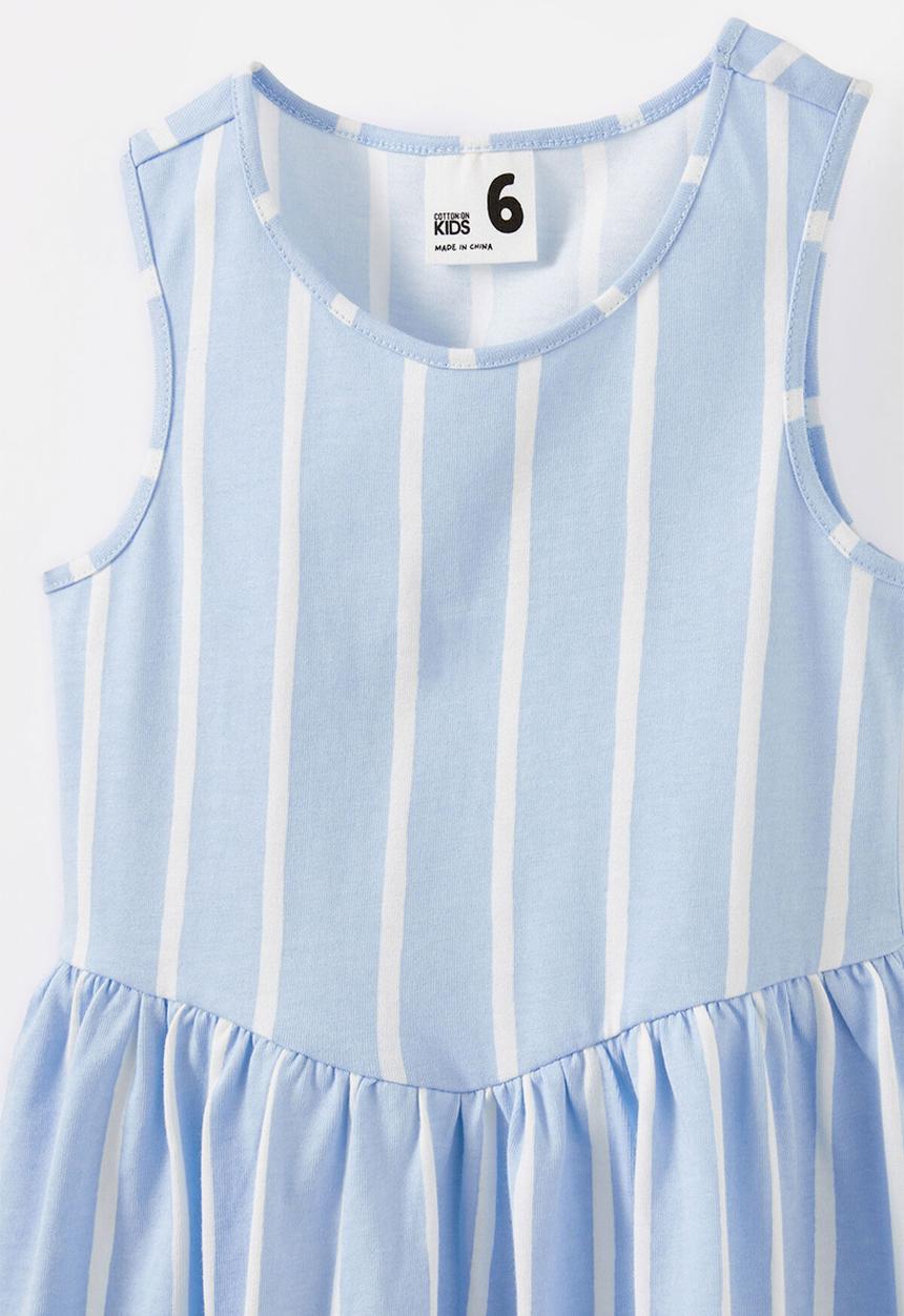 Cotton On - Summer sleeveless dress - dawn blue/vanilla stripe