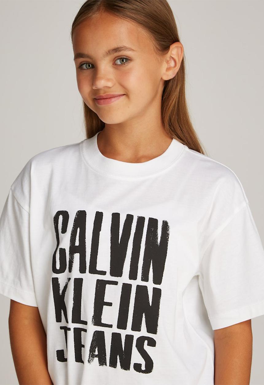 Calvin Klein - Bold ckj logo t-shirt - bright white