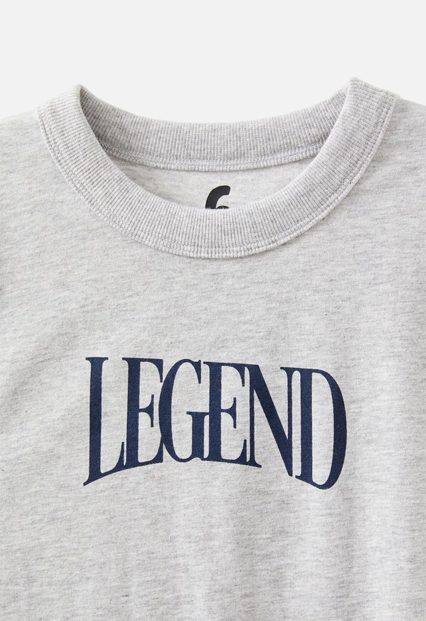 Cotton On - Jonny Short Sleeve Graphic Print Tee - Fog Grey Marle/Legend