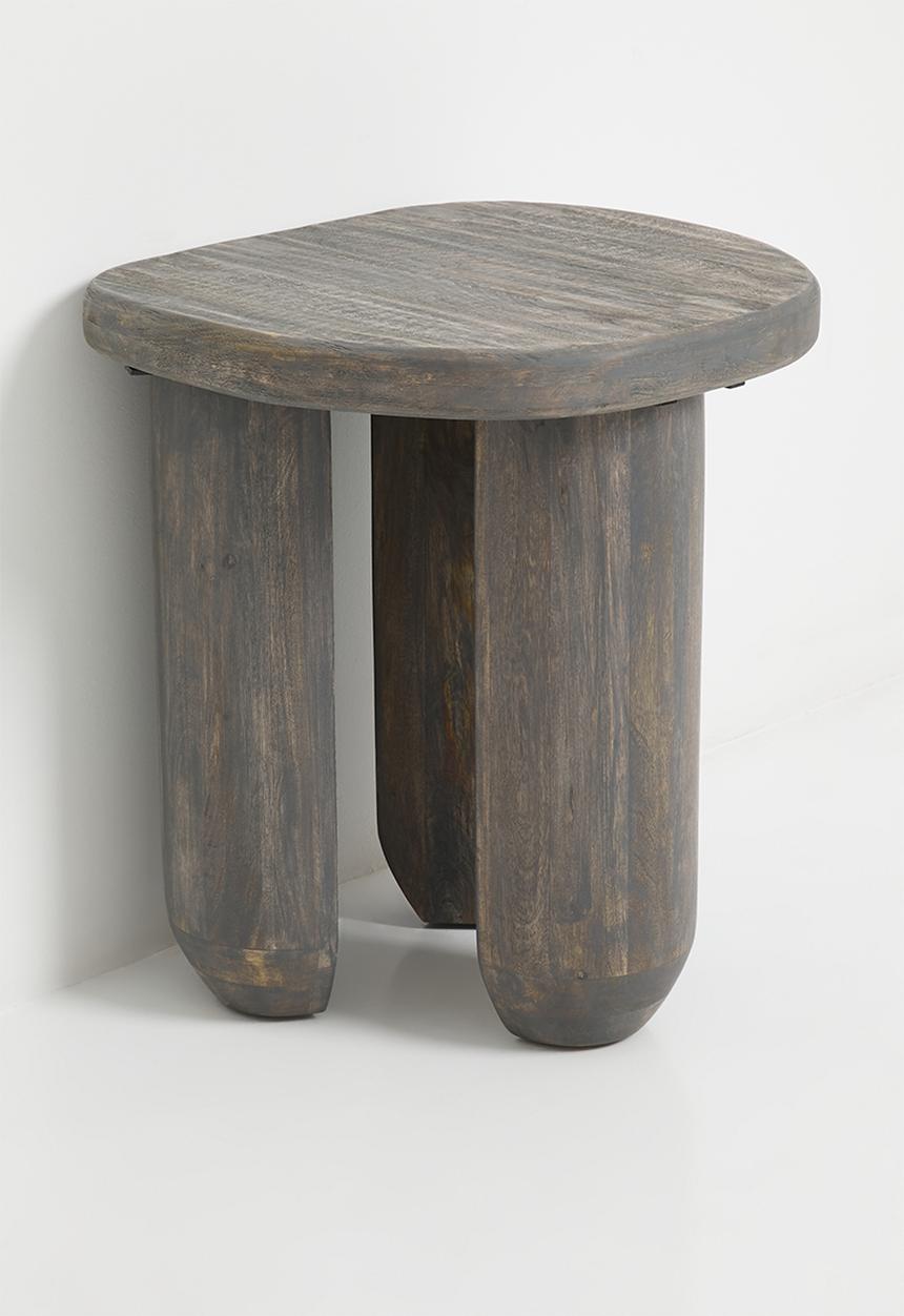 Sixth Floor - Trey wood side table-grey