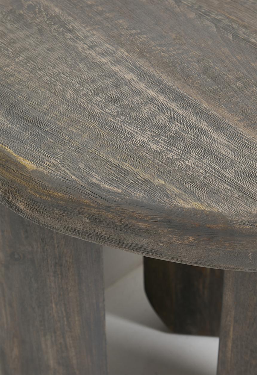 Sixth Floor - Trey wood side table-grey