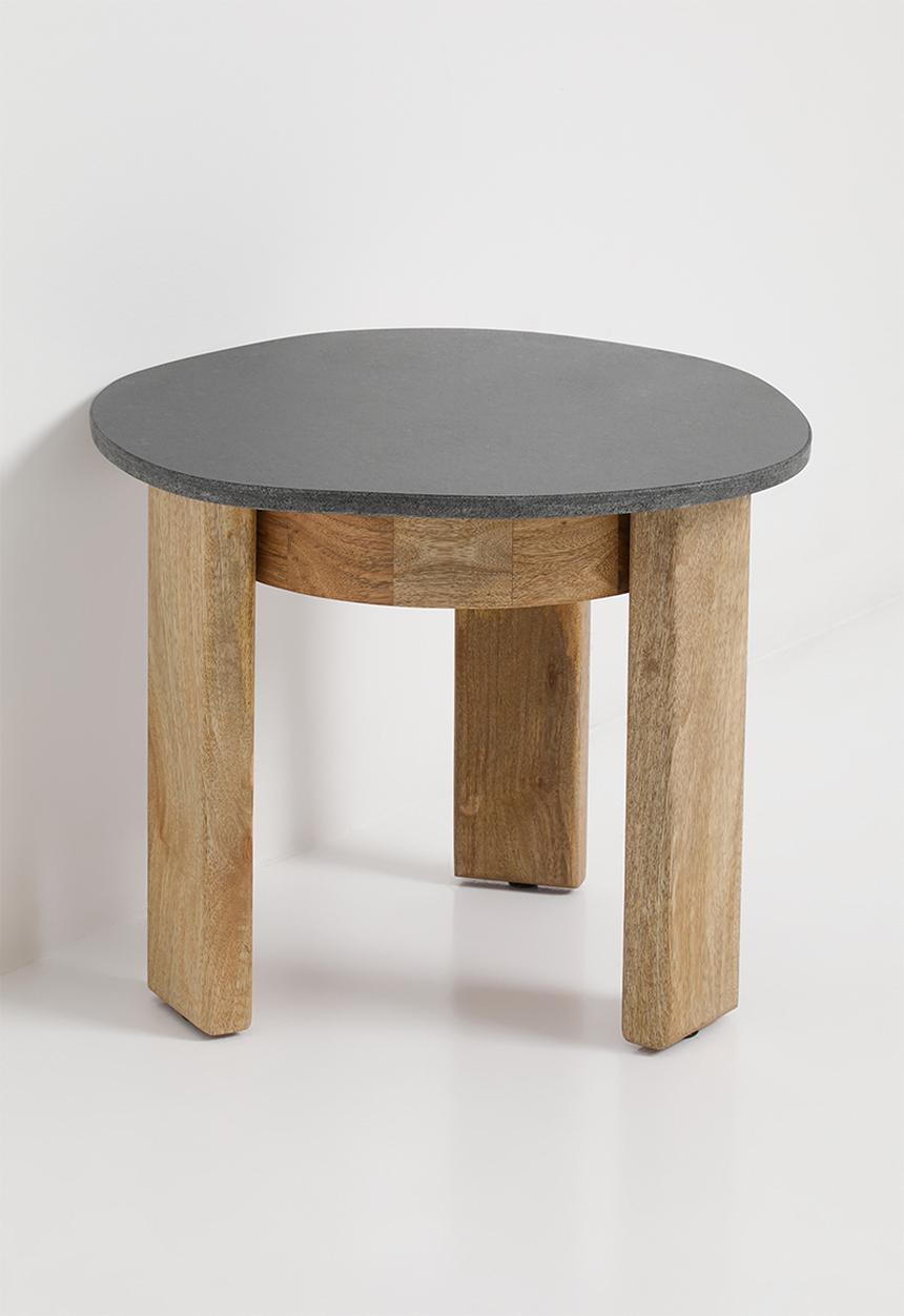 Sixth Floor - Sindh marble & wood side table-natural