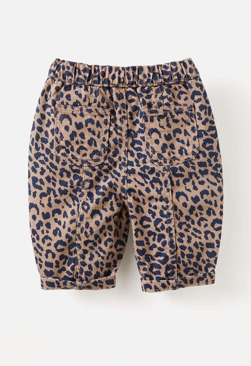 Cotton On - Jordan barrel denim jean - oatmilk/leopard