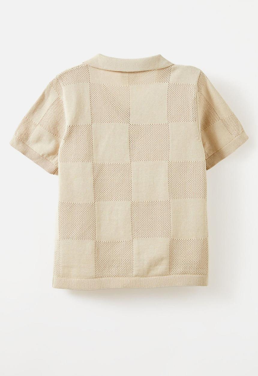 Cotton On - Knitted Short Sleeve Shirt - Rainy Day