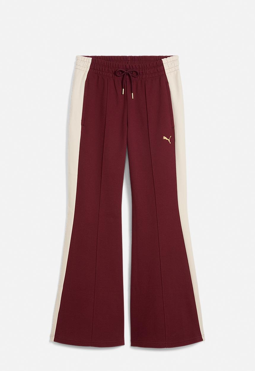 PUMA - T7  Flared Pants - Ruby Shimmer