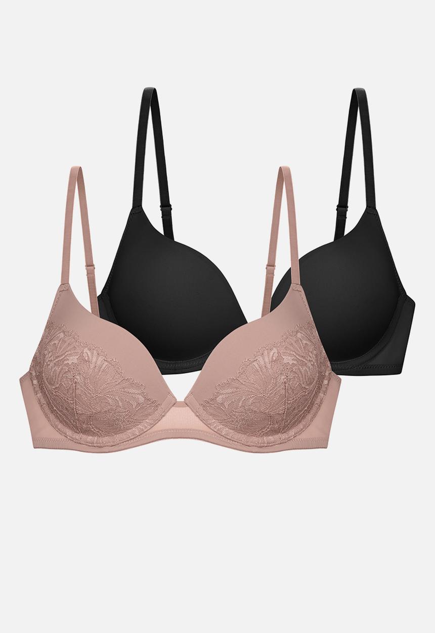 DORINA - Plus Nadia 2 pack plunge - pink/black