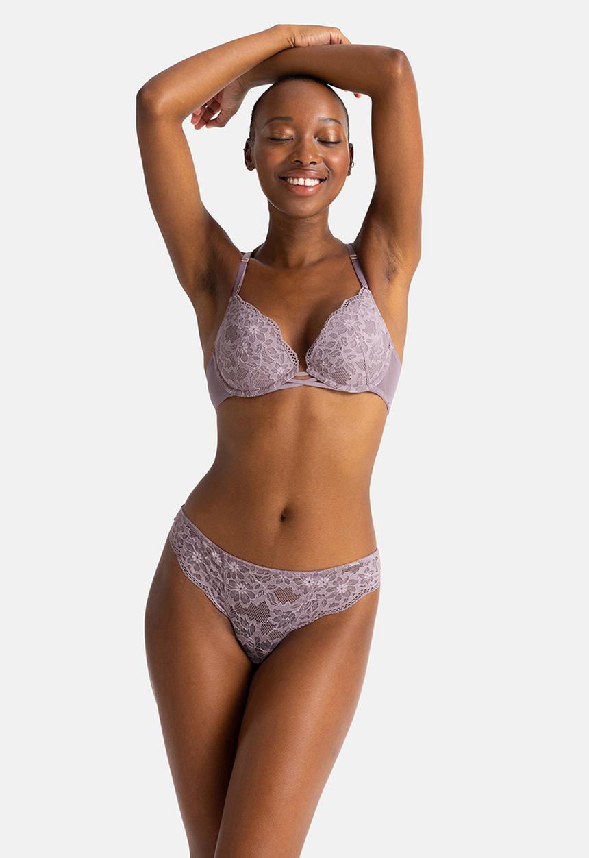 DORINA - Amora 2 pack plunge - beige/purple