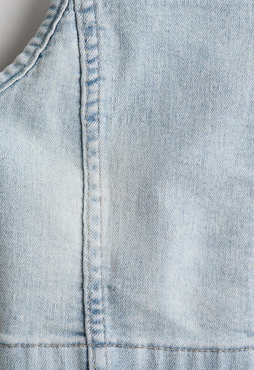 H&M - Denim strappy top - light denim blue 