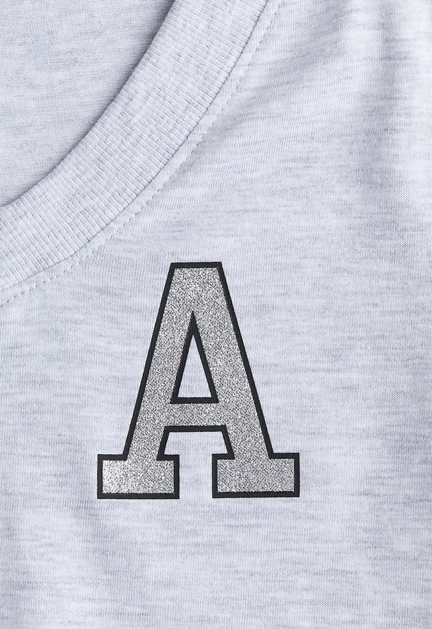 H&M - V-neck jersey top - light grey