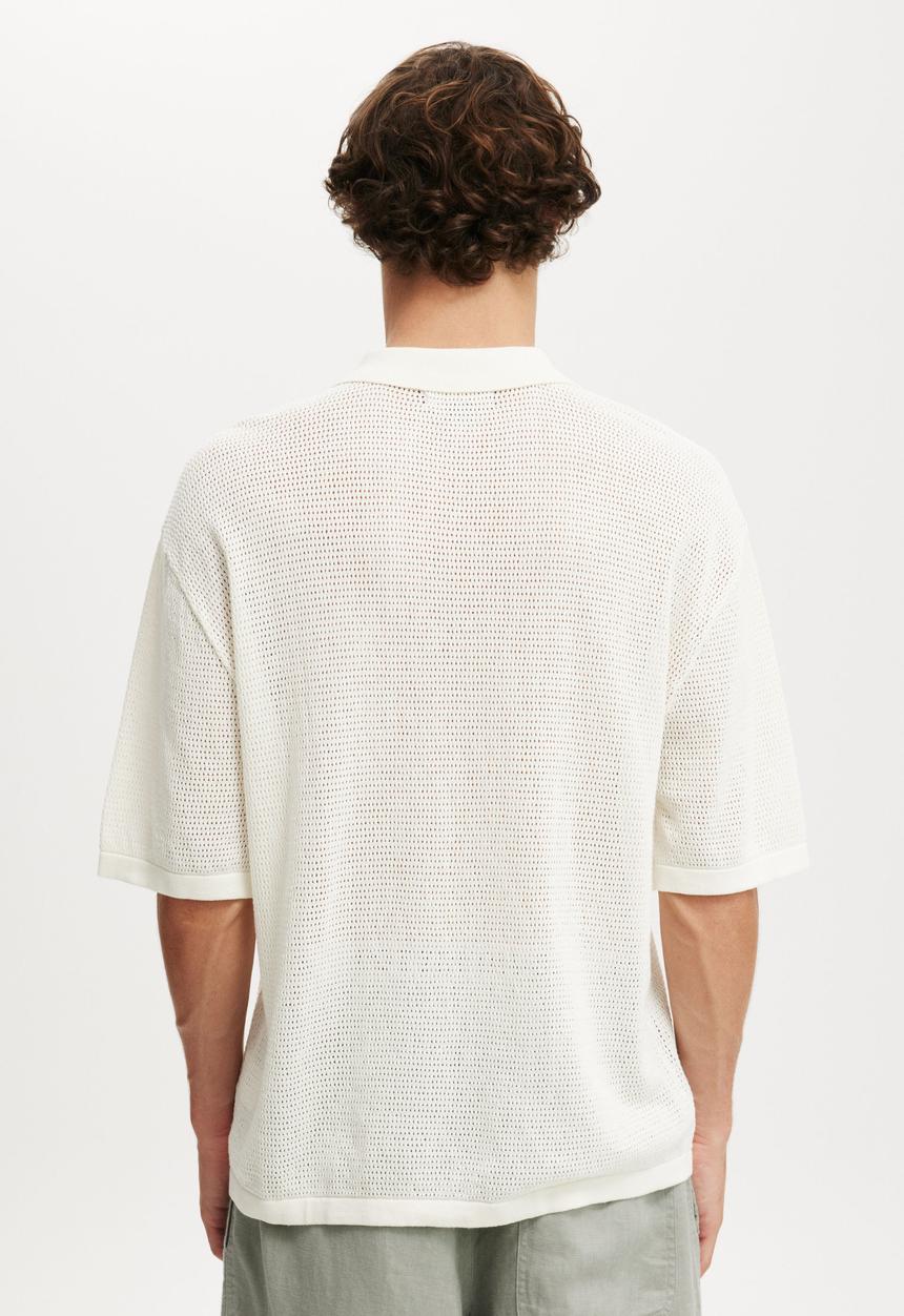 Cotton On - Knitted Polo - Off White