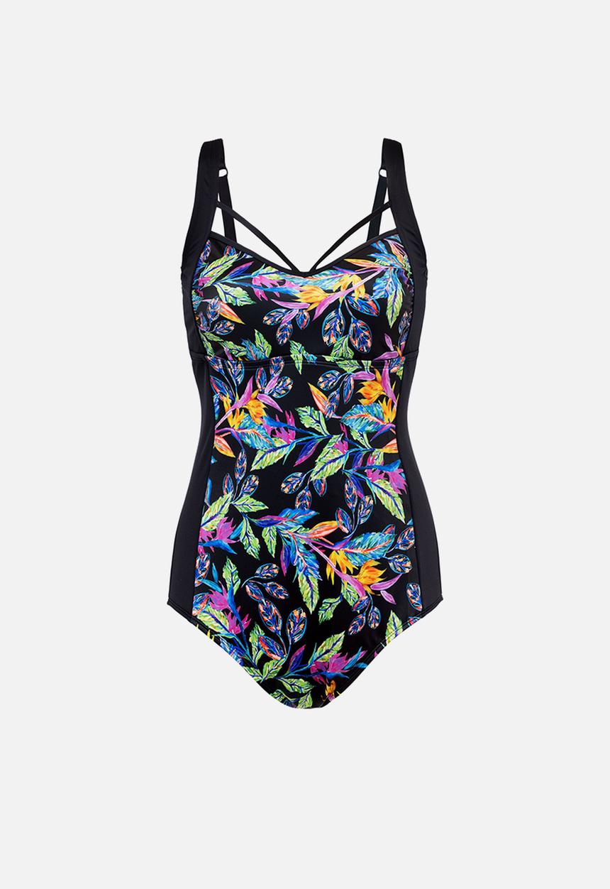 DORINA - Bayahibe swimsuit - black/print