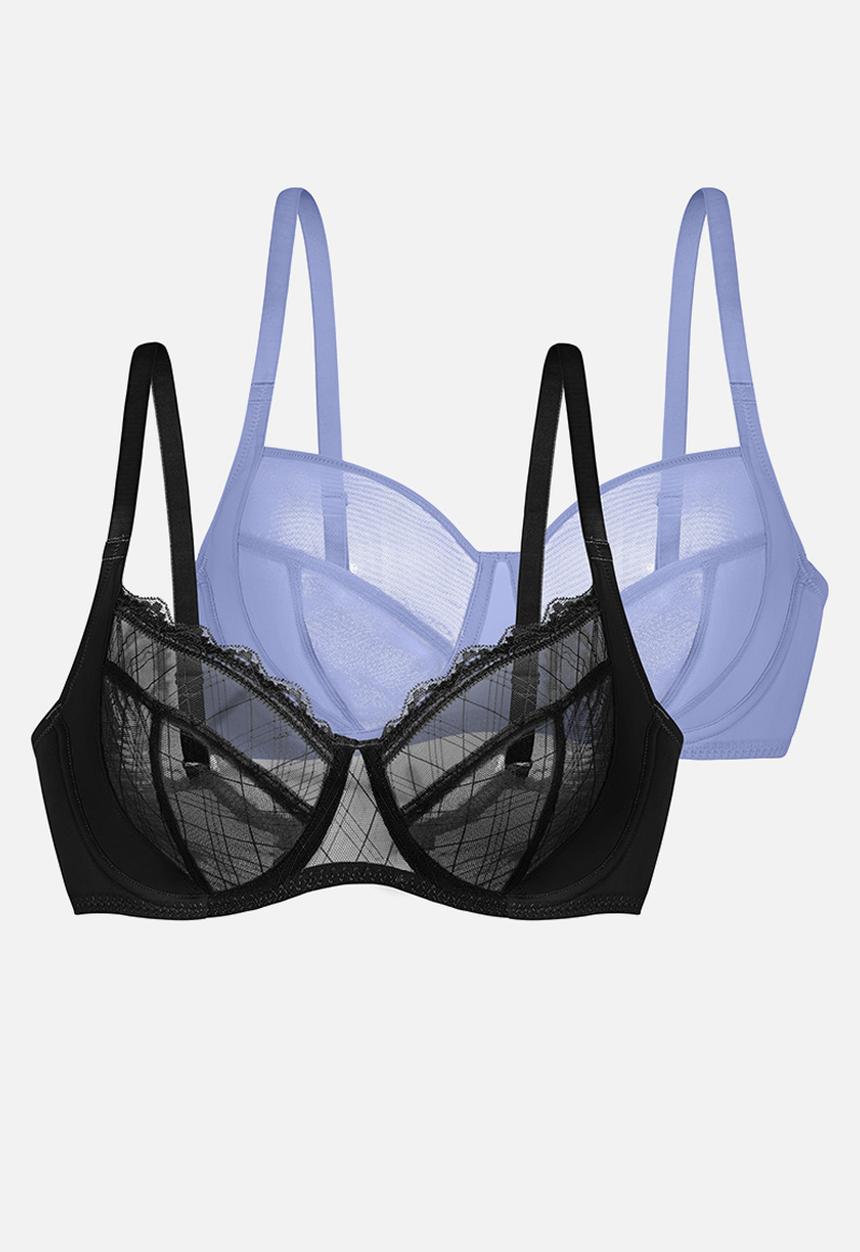 DORINA - Curve Imani 2 pack demi - black/blue