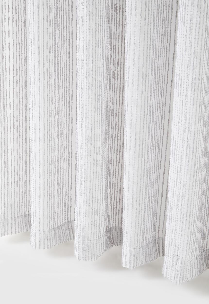 Sixth Floor - Tufted Stripe Eyelet Curtain - Grey