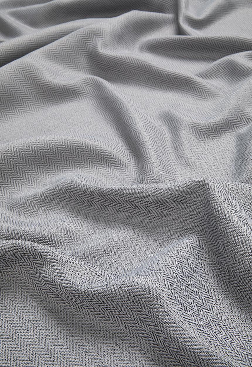 Sixth Floor - Herringbone Eyelet Curtain Lined  - Grey