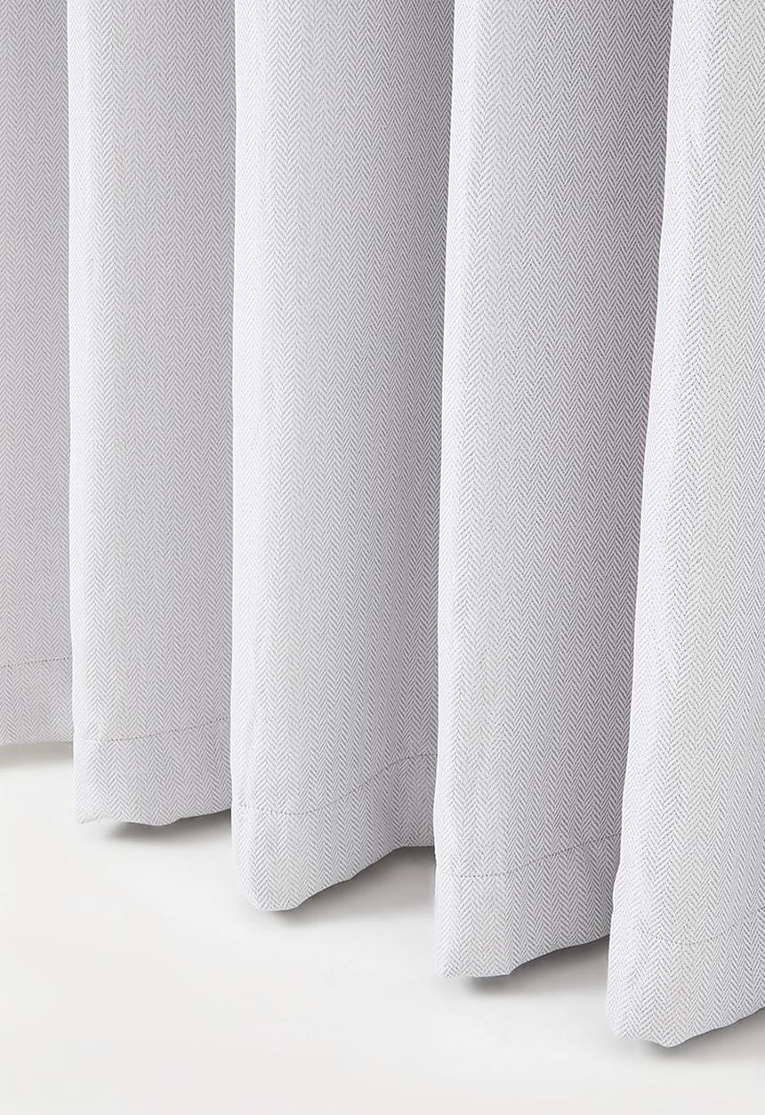 Sixth Floor - Herringbone Eyelet Curtain - Grey
