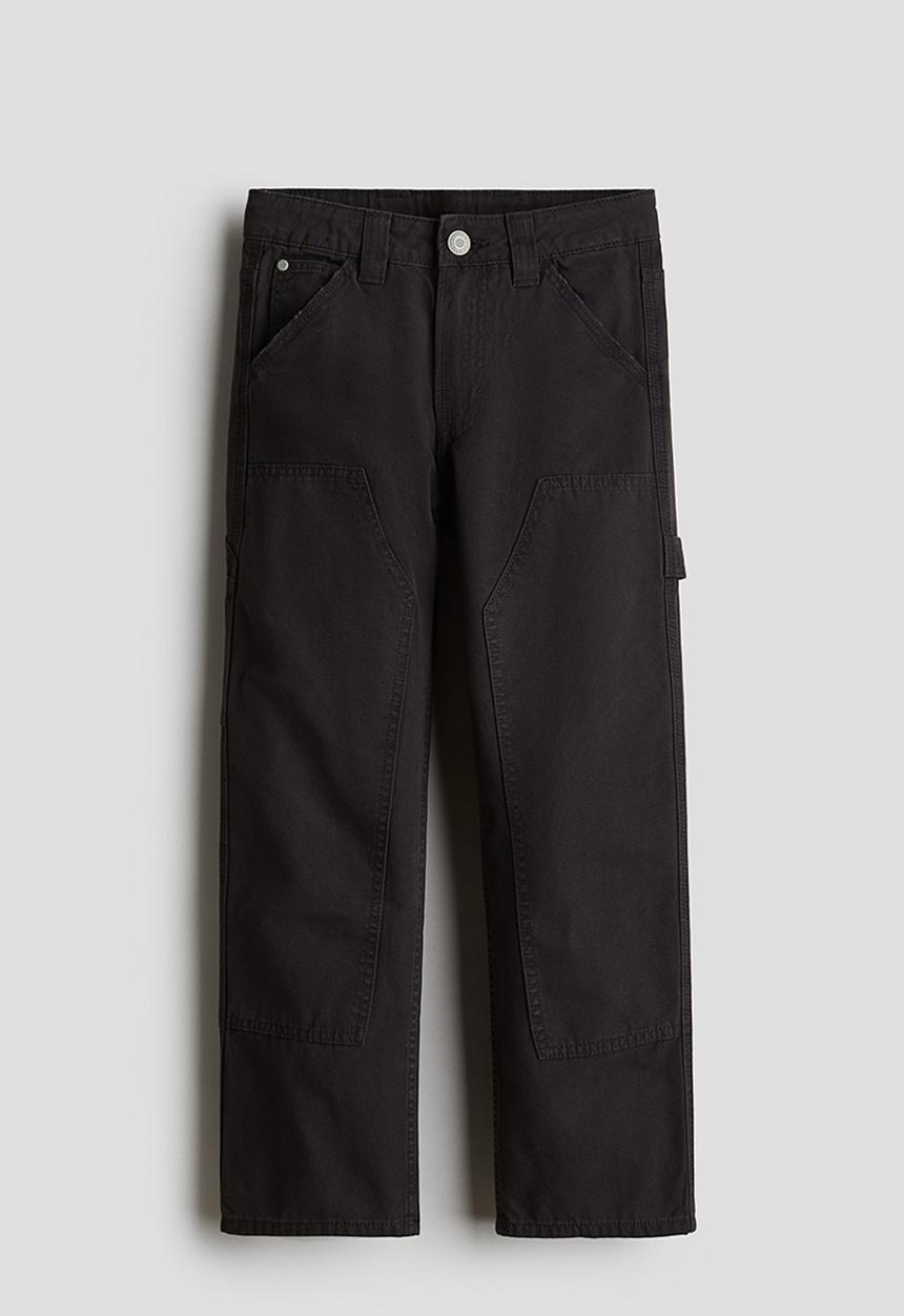 H&M - Loose-fit canvas trousers - dark grey