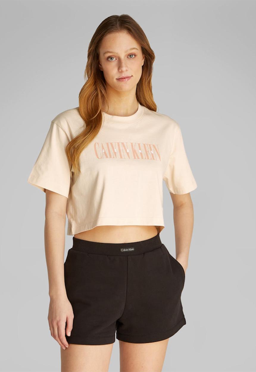 Calvin Klein - Varsity calvin klein boxy tee - neutral