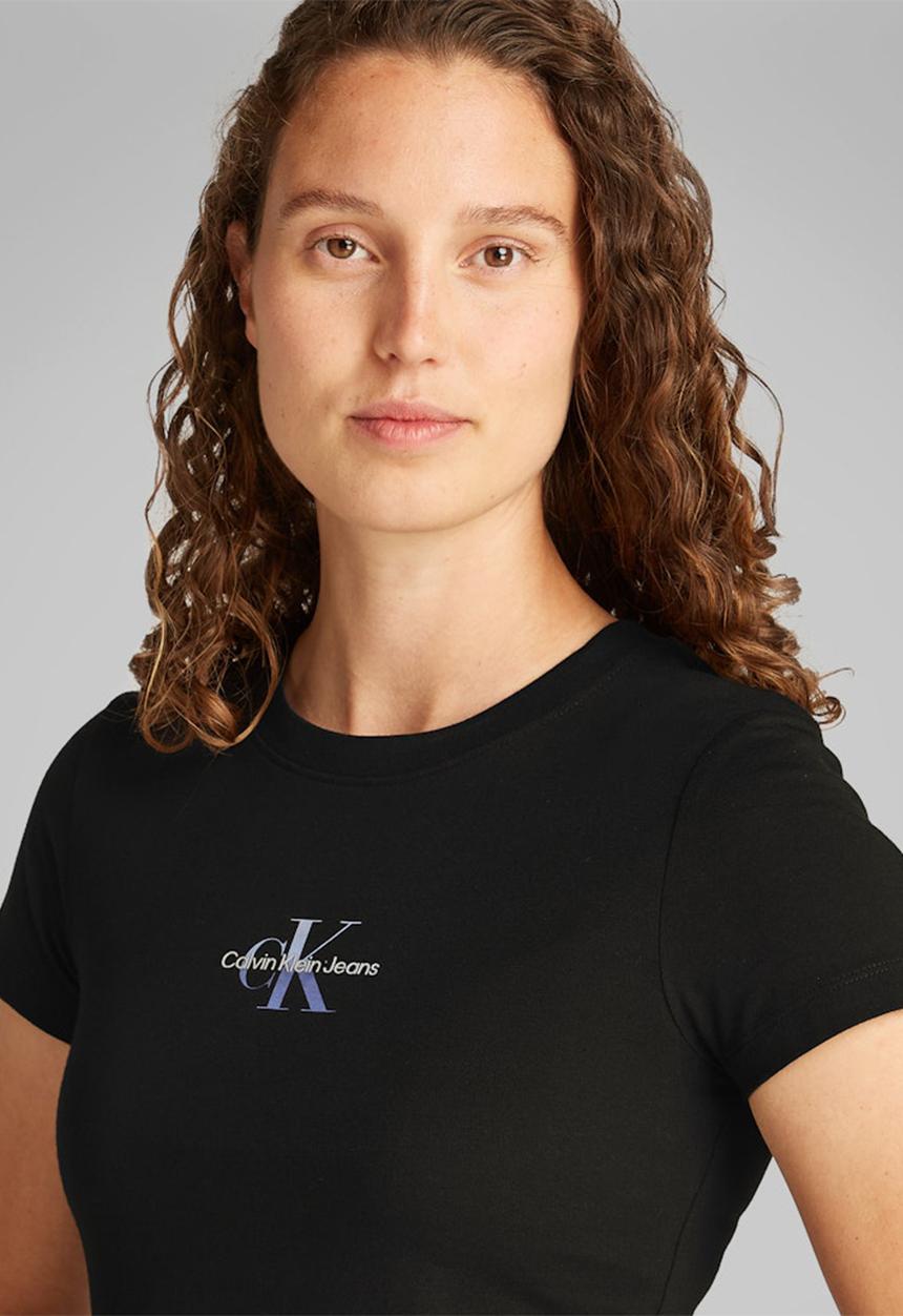 Calvin Klein - Gradient monologo slim tee - black