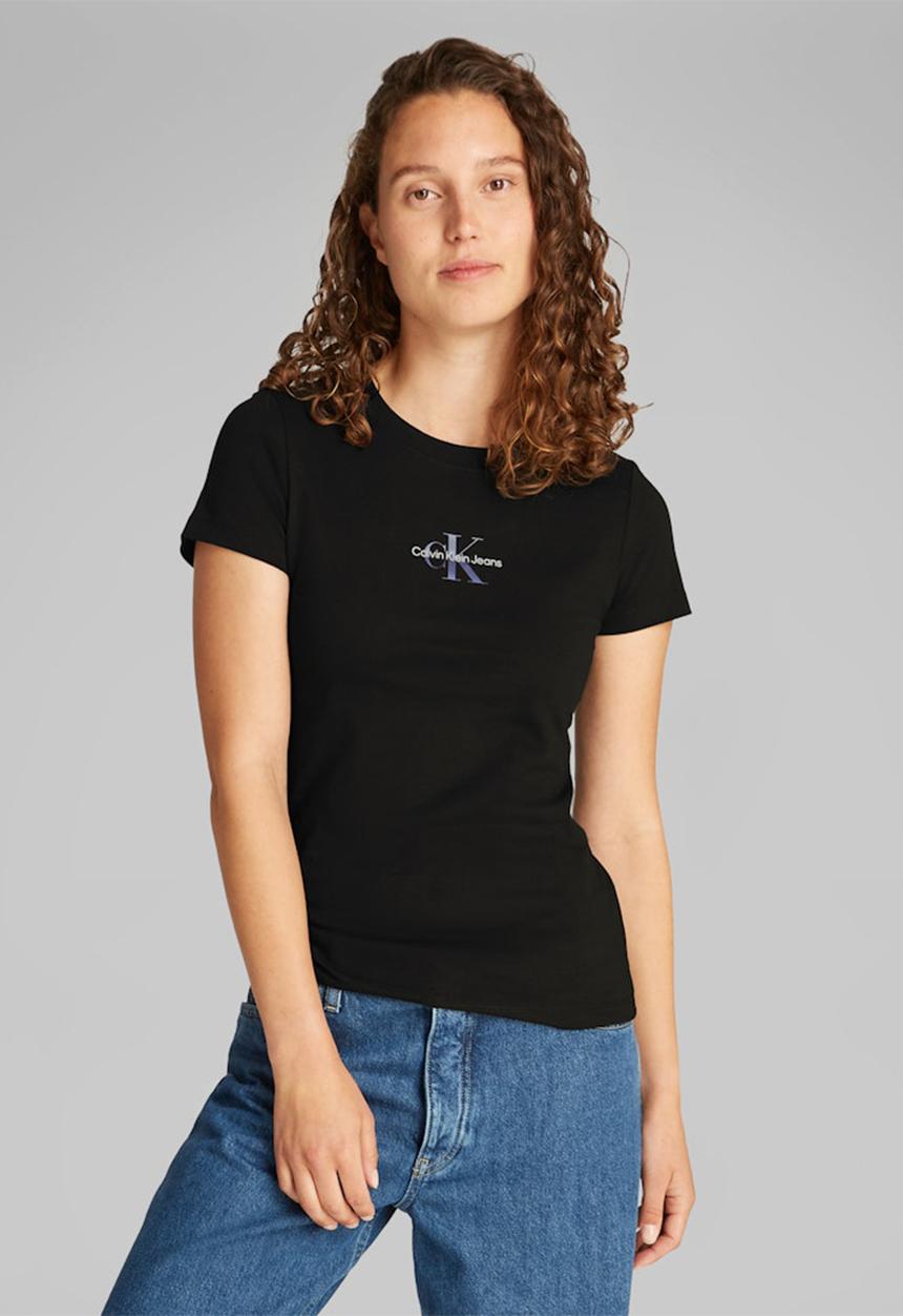 Calvin Klein - Gradient monologo slim tee - black