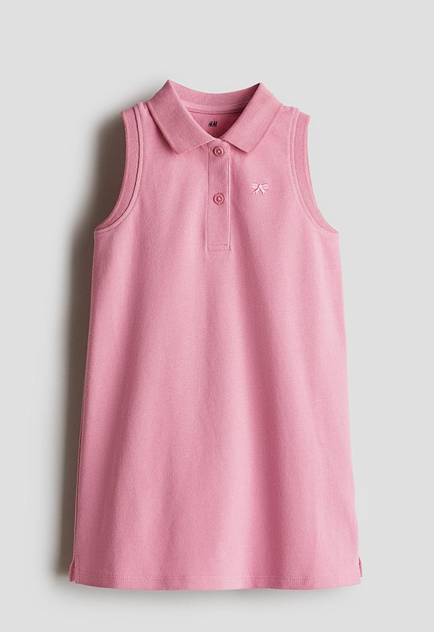 H&M - A-line piqué dress - pink