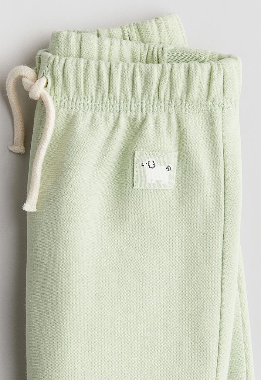 H&M - Cotton joggers - light green dog