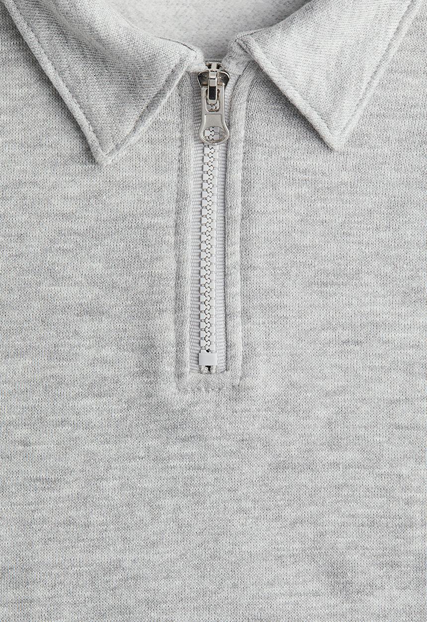 H&M - Zip-top polo shirt - light grey