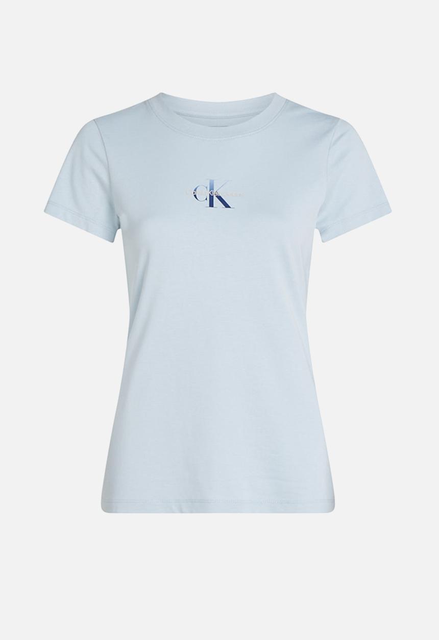 Calvin Klein - Gradient monologo slim tee - blue
