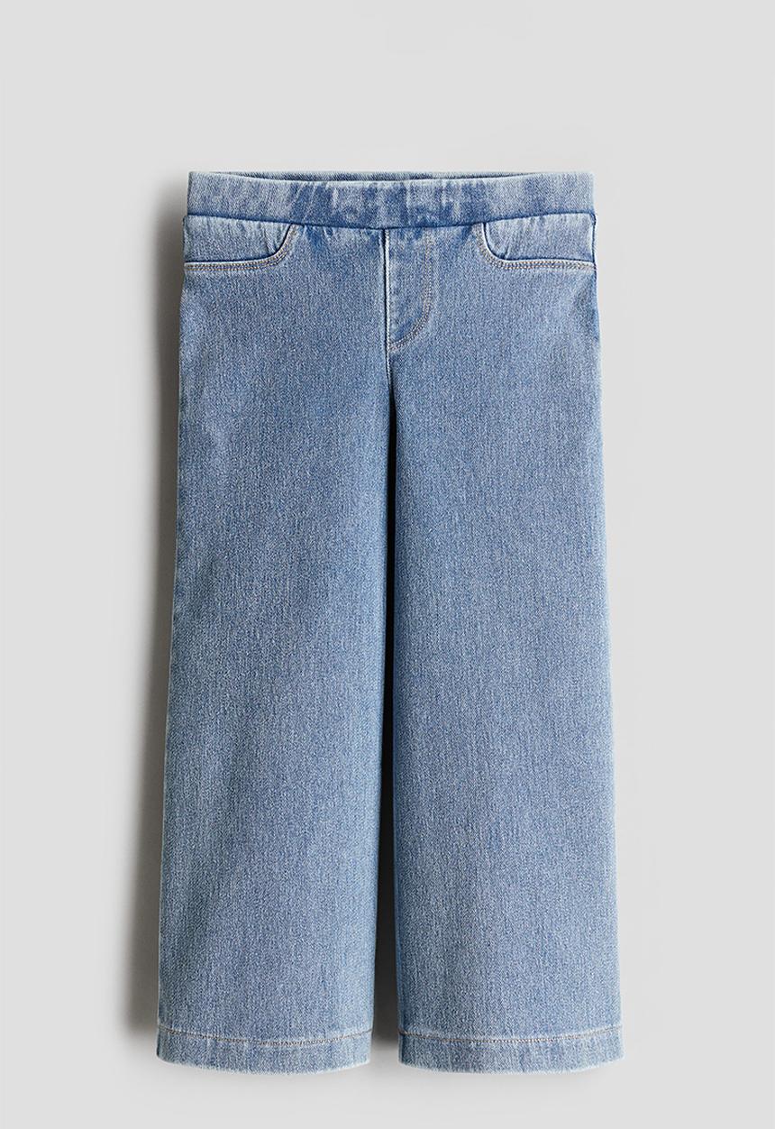 H&M - Wide denim-look trousers - light denim blue