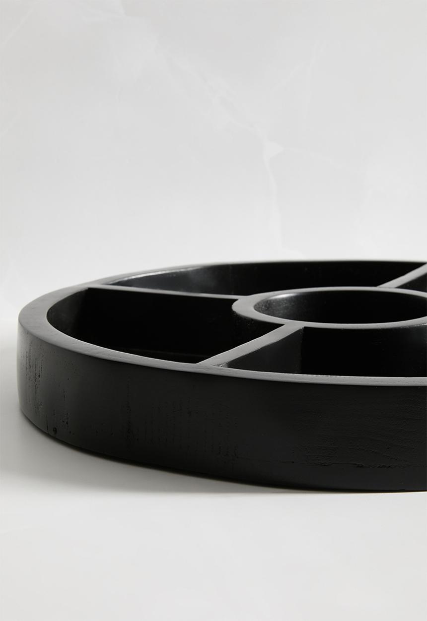 Sixth Floor - Div wooden serving bowl - Black