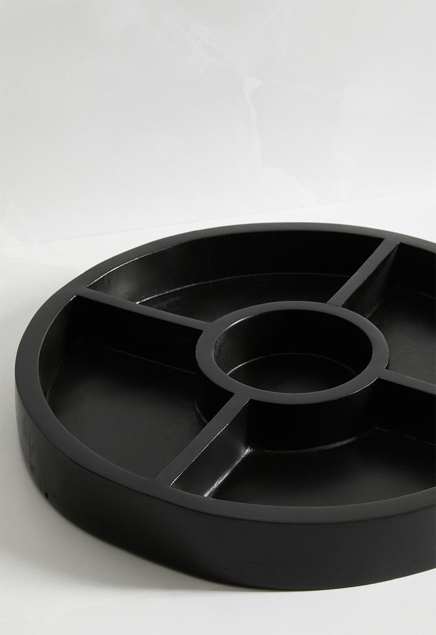 Sixth Floor - Div wooden serving bowl - Black