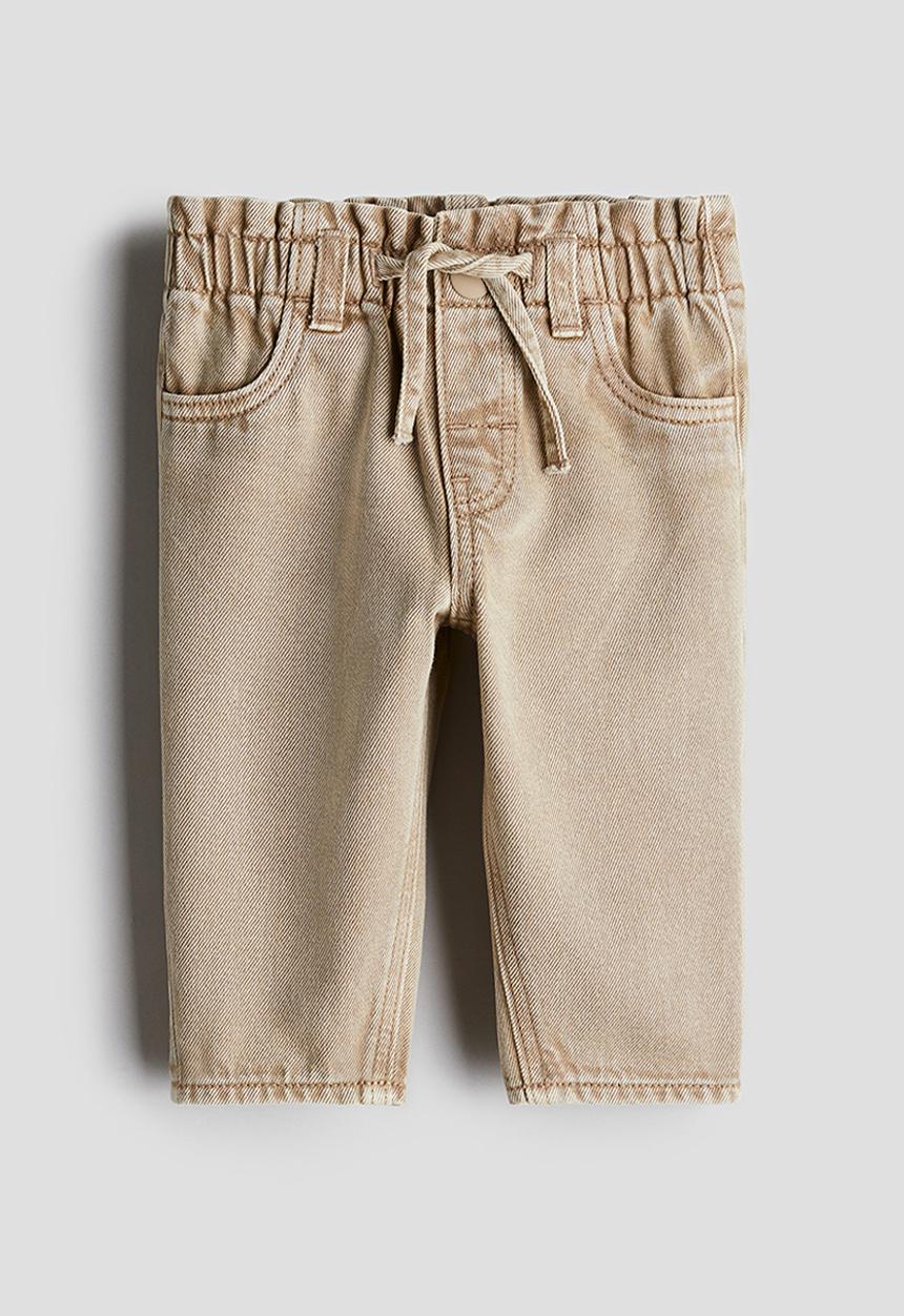 H&M - Paper bag jeans - beige