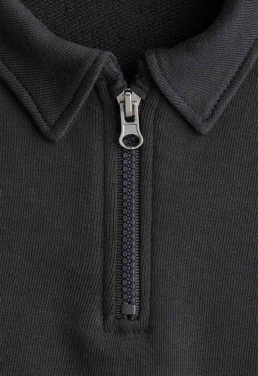H&M - Sweatshirt zip-top polo shirt - dark grey