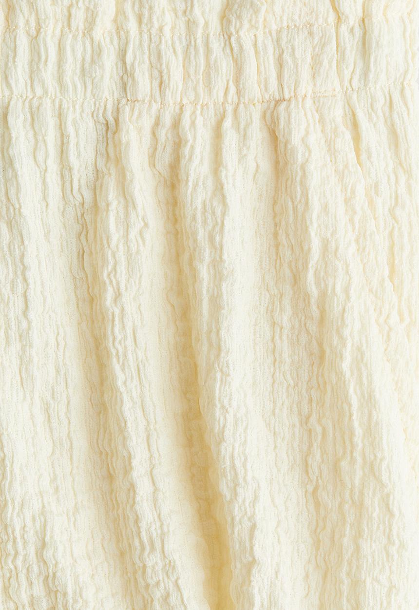 H&M - Crinkled jersey shorts - light yellow