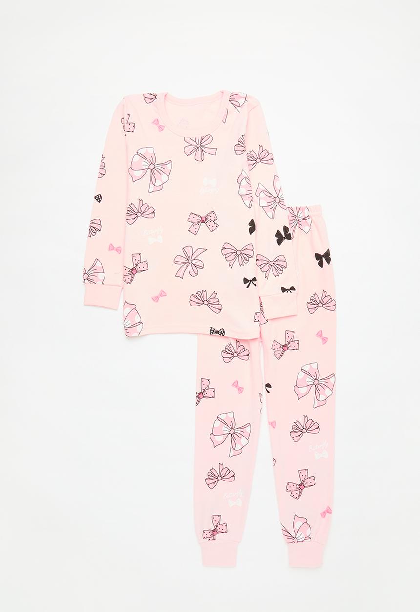 Pop Candy - Bow print pj set - pink