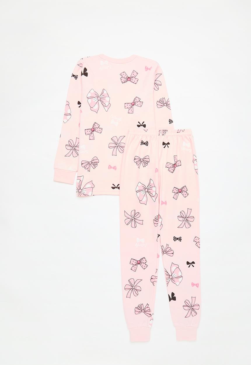 Pop Candy - Bow print pj set - pink
