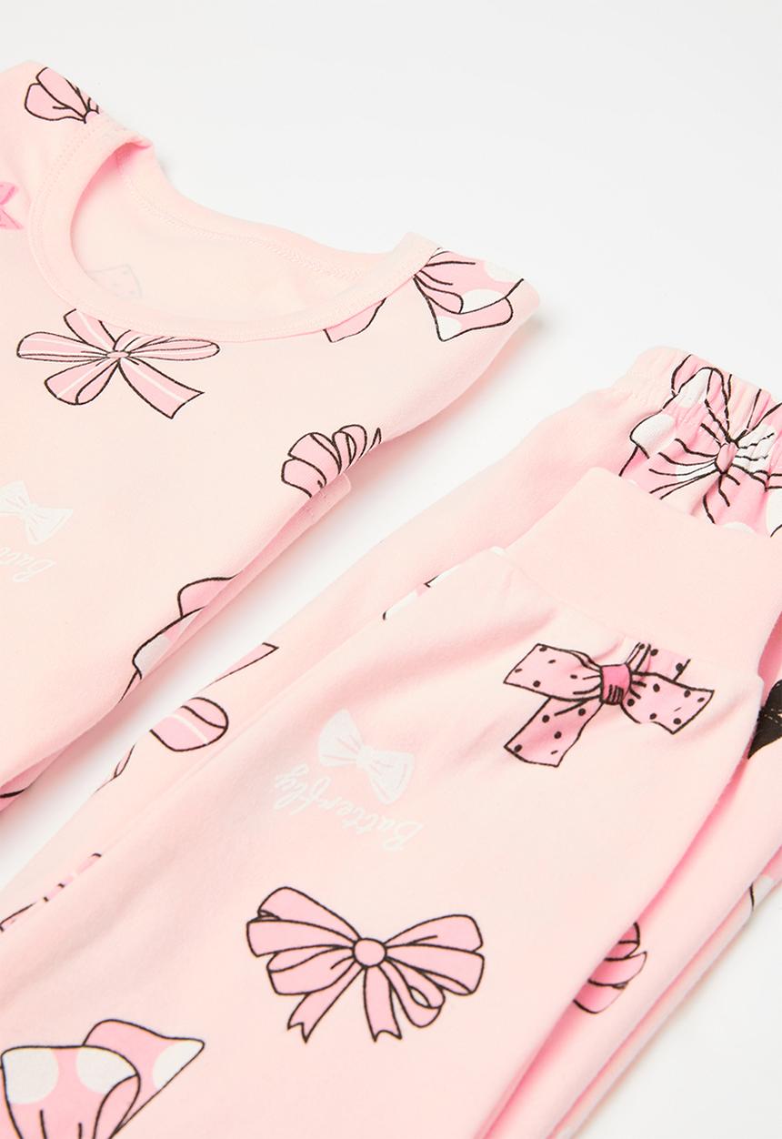 Pop Candy - Bow print pj set - pink