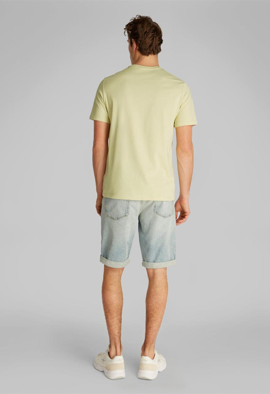 Calvin Klein - Short sleeve Smooth Cttn Solid Crewnk Tee - Hay