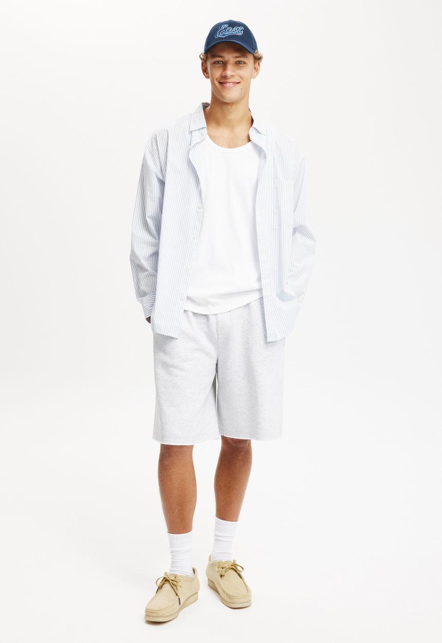 Cotton On - Super Baggy Fleece Short - Grey Marle