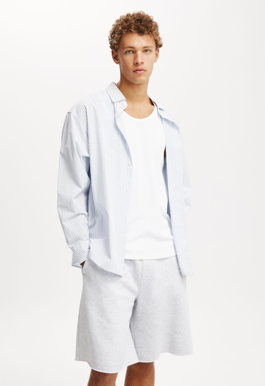 Cotton On - Super Baggy Fleece Short - Grey Marle