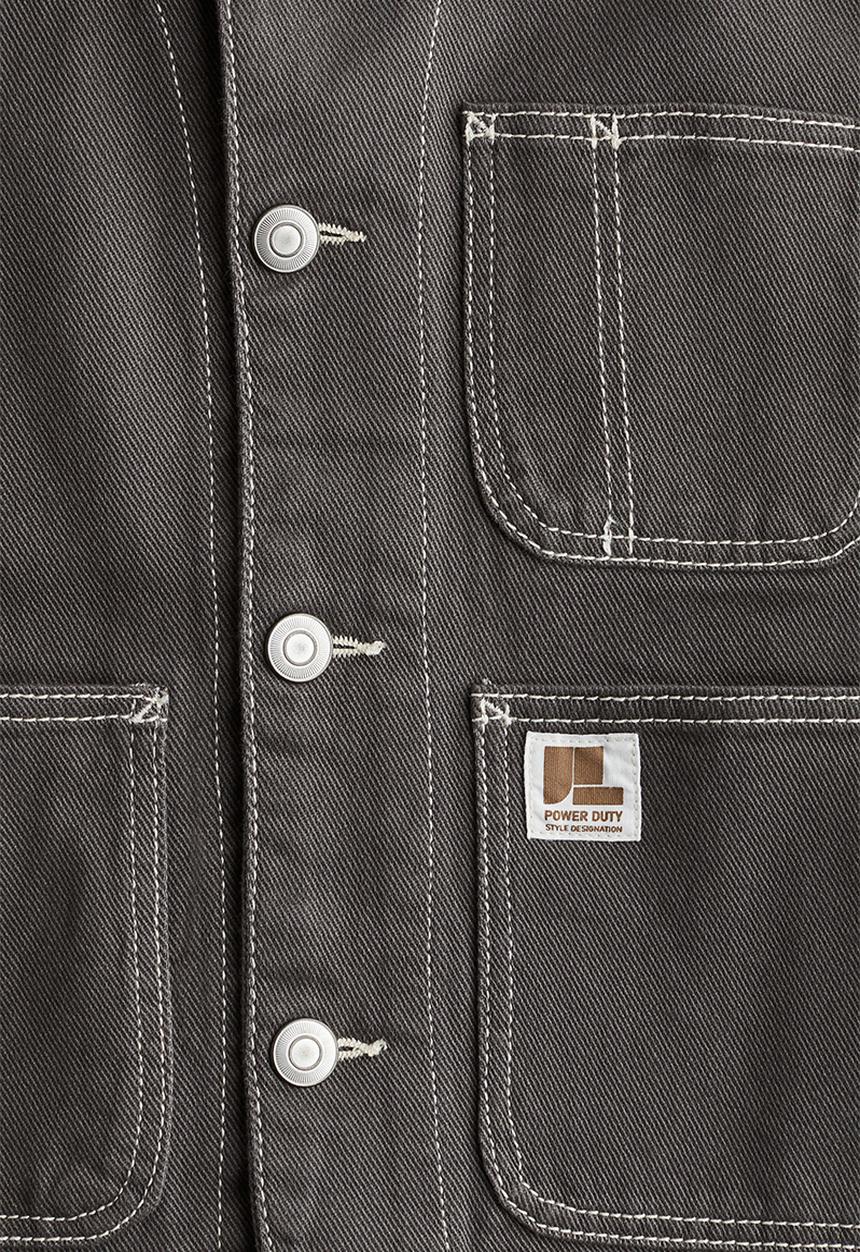 H&M - Cotton twill shacket - dark grey