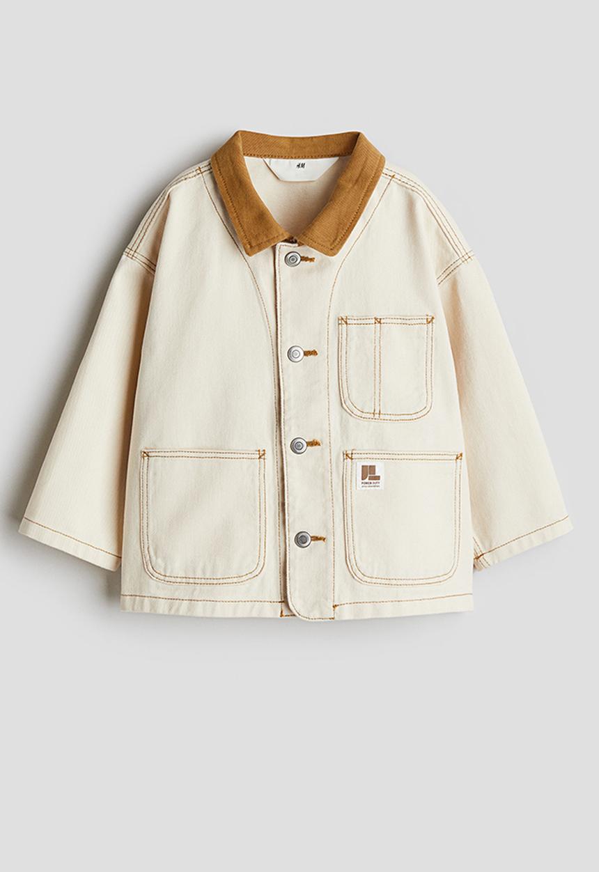 H&M - Cotton twill shacket - light beige 