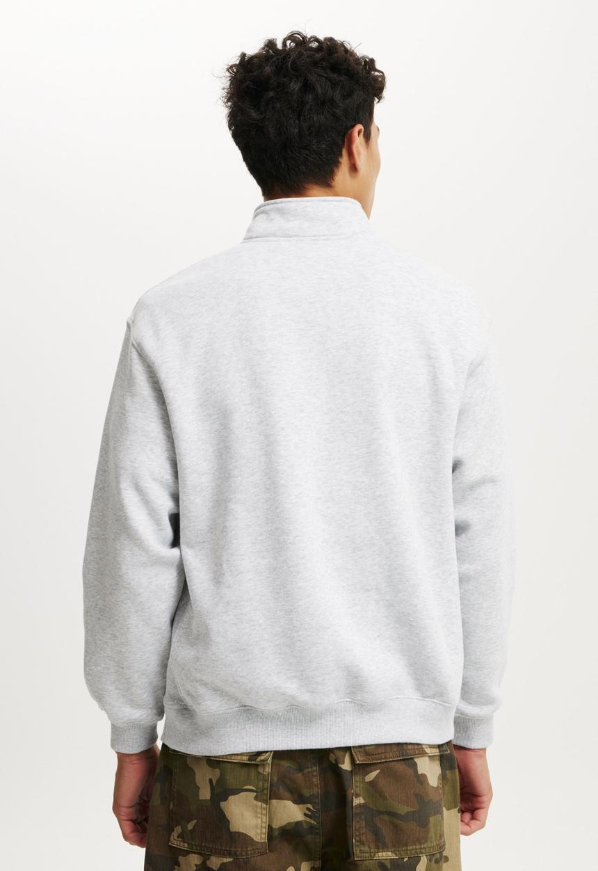 Cotton On - 1/4 Zip Fleece - Grey Marle