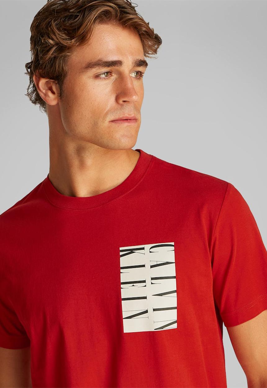 Calvin Klein - Serif Box Graphic Tee - Deep Magma