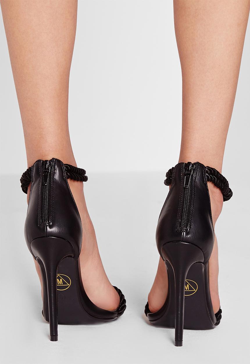 Missguided - Knotted Ankle Strap Heel